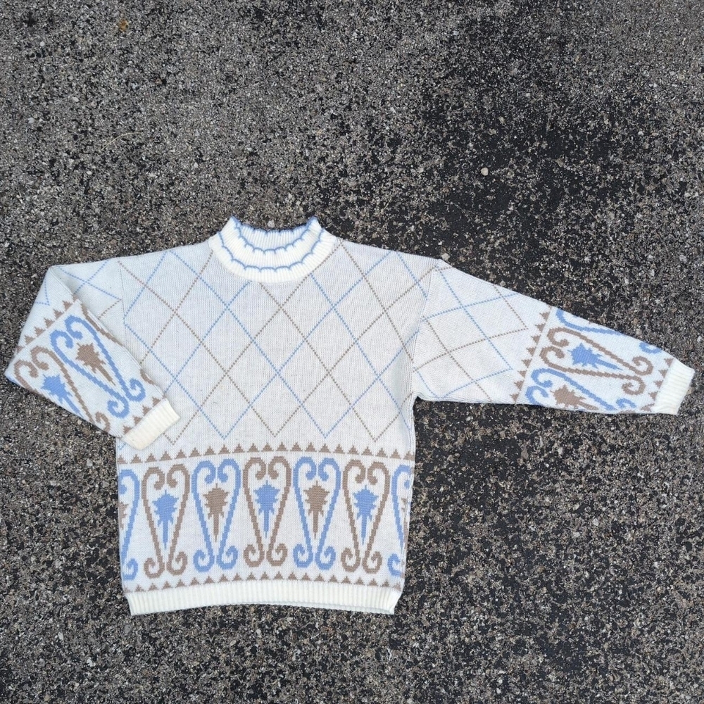 Vintage Coquette Knit Sweater Size Medium Women's nan dorsey
